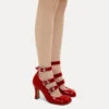 Animal Toe Three-Strap Schuh