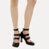 Animal Toe Three-Strap Schuh