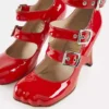 Animal Toe Three-Strap Schuh