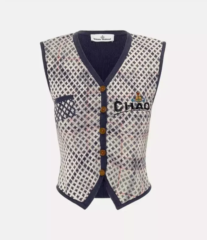 Distressed Tartan Weste Distressed Tartan Weste
