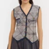 Distressed Tartan Weste Distressed Tartan Weste