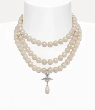 Dreireihiges Perlen-Halsband