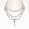 Dreireihiges Perlen-Halsband Dreireihiges Perlen-Halsband