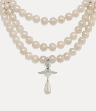 Dreireihiges Perlen-Halsband