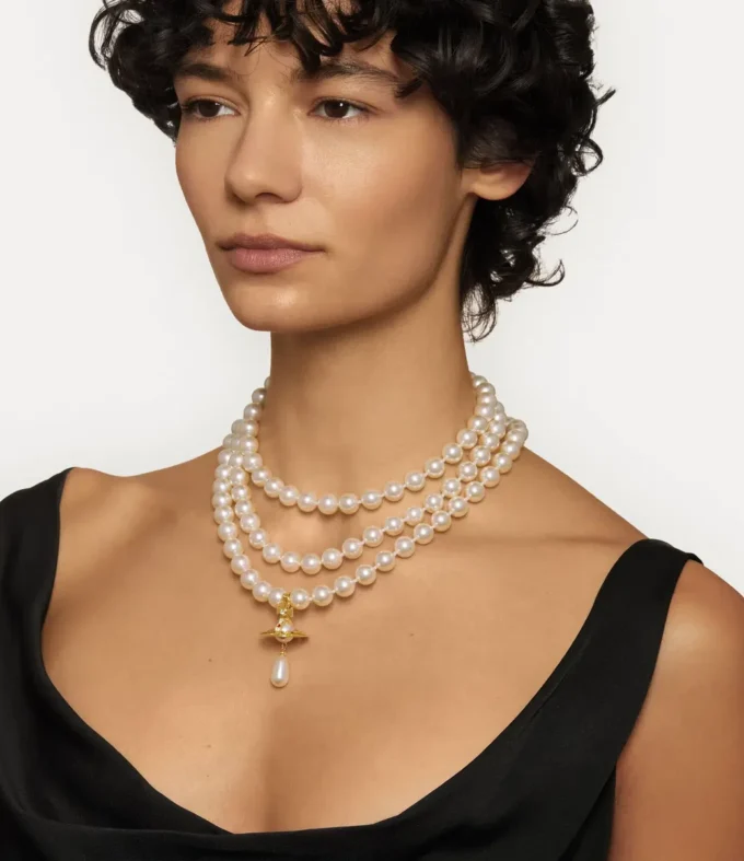 Dreireihiges Perlen-Halsband Dreireihiges Perlen-Halsband