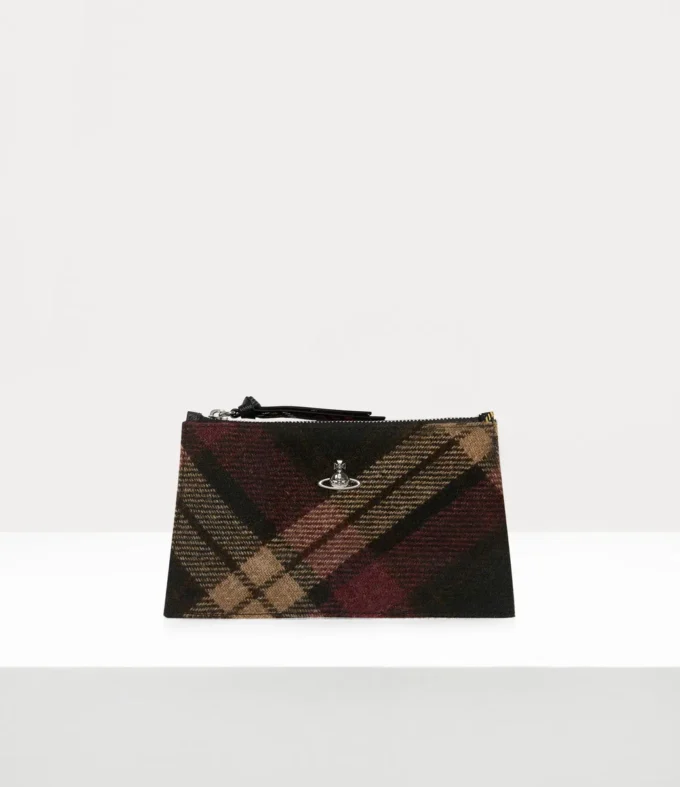 Kleine flache Clutch mit Reißverschluss Kleine flache Clutch mit Reißverschluss