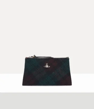 Kleine flache Clutch mit Reißverschluss