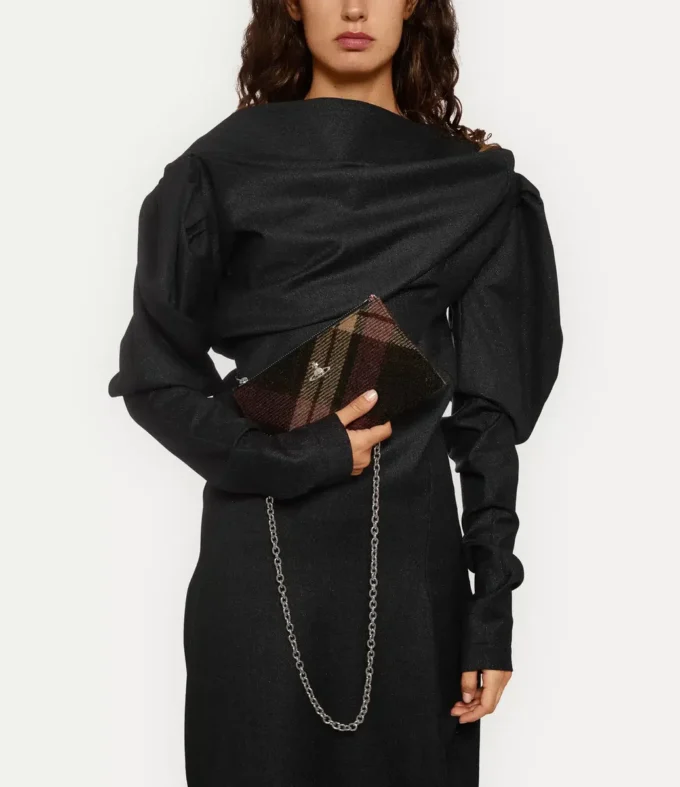 Kleine flache Clutch mit Reißverschluss Kleine flache Clutch mit Reißverschluss