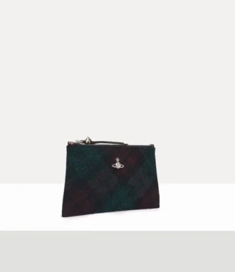 Kleine flache Clutch mit Reißverschluss
