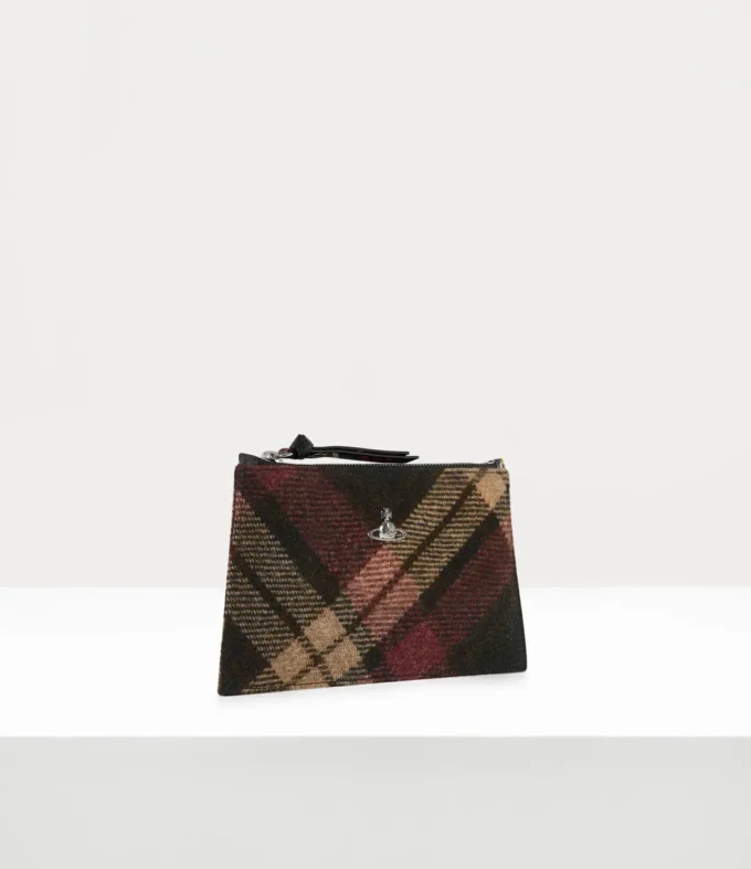 Kleine flache Clutch mit Reißverschluss Kleine flache Clutch mit Reißverschluss
