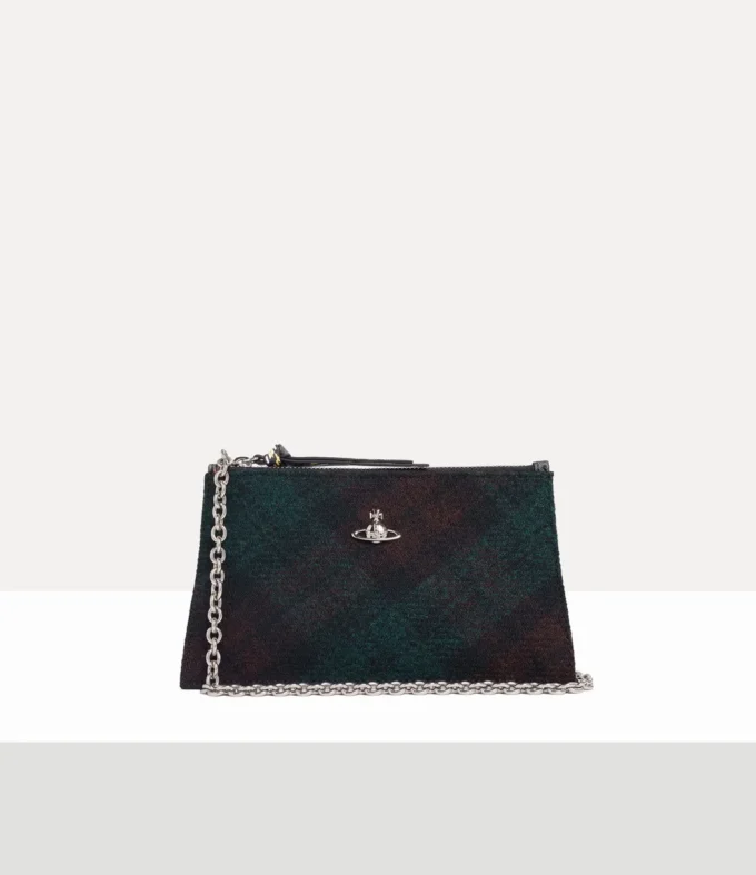 Kleine flache Clutch mit Reißverschluss Kleine flache Clutch mit Reißverschluss