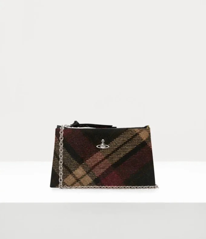 Kleine flache Clutch mit Reißverschluss Kleine flache Clutch mit Reißverschluss